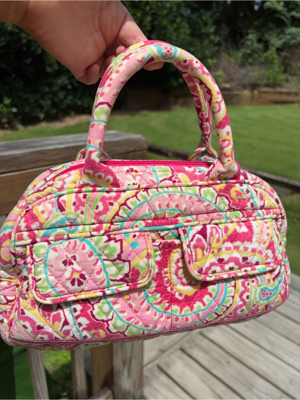Vera Bradley Y2K Retired Capri Melon Mini Bowler Bag Purse
